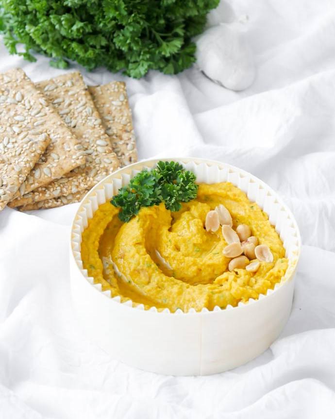 Houmous de carottes aux cacahuètes