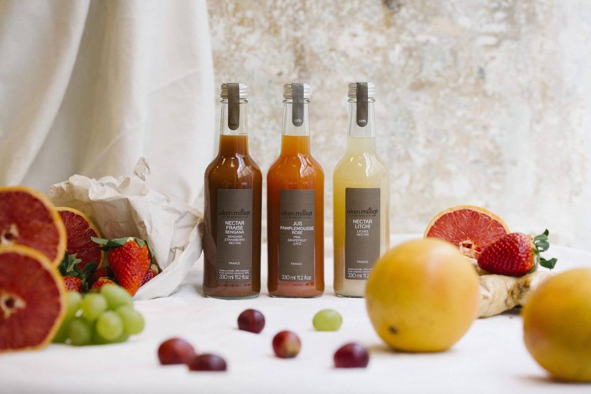 Bouteilles de jus Alain Milliat