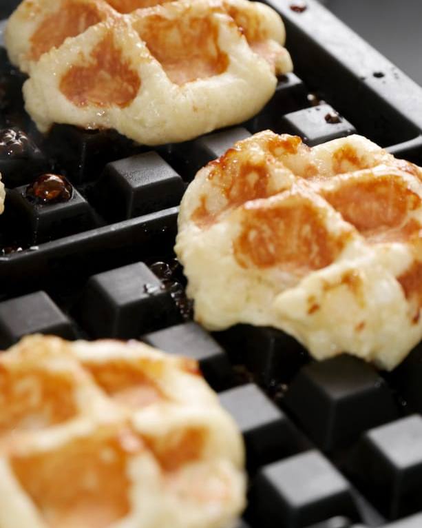 Mini gaufres liégeoises au sucre perlé